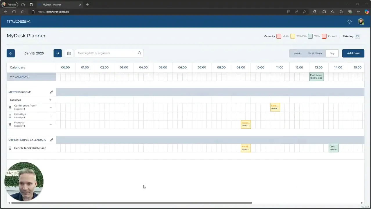 Inicie sesión en MyDesk Planner