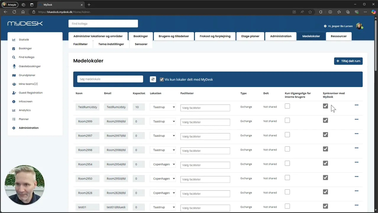 Enregistrer les paramètres dans MyDesk