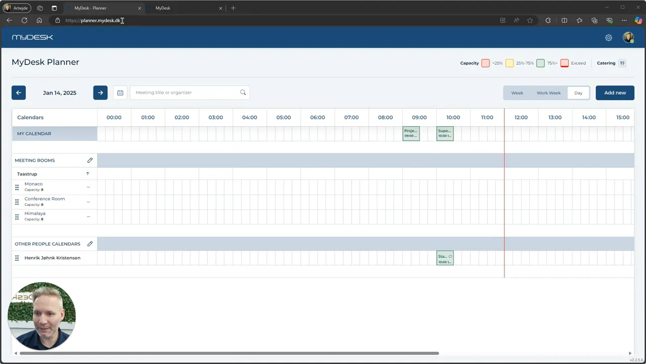 MyDesk Planner interface