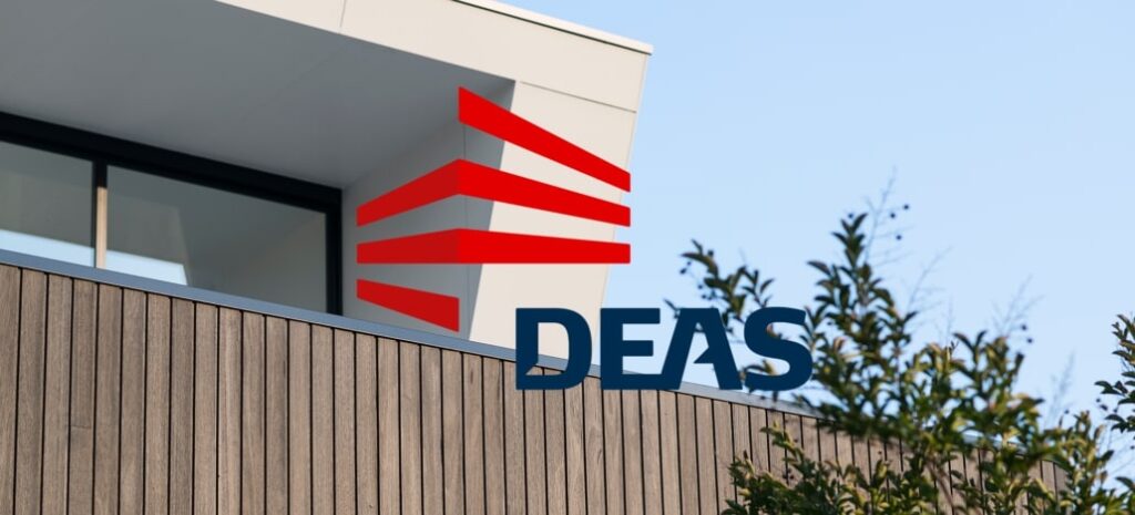 Deas logo og bygning