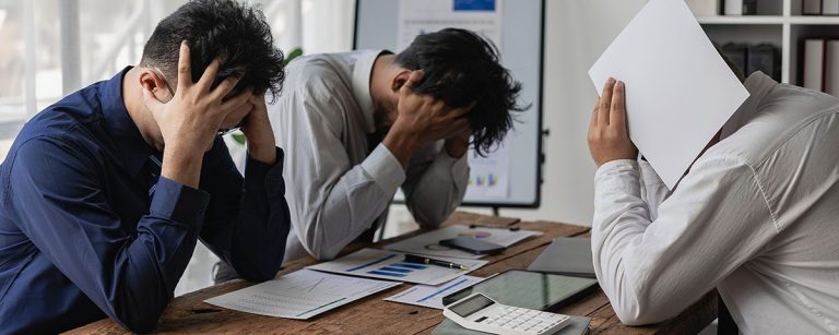 Angry employees at the office