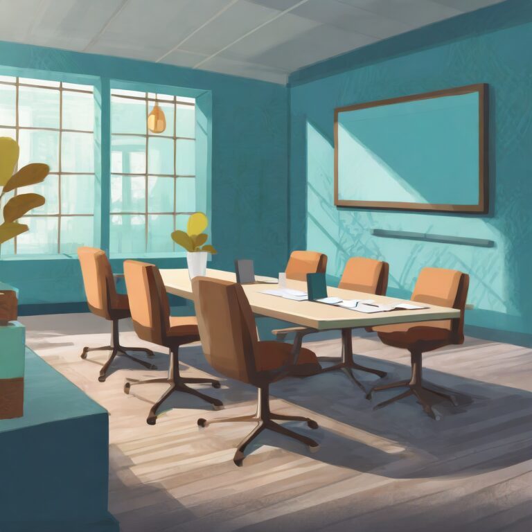 Meeting room with 6 seats - drawing