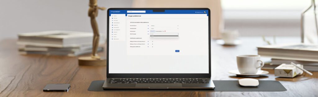 Select language in MyDesk