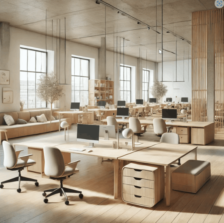 stort lyst kontor