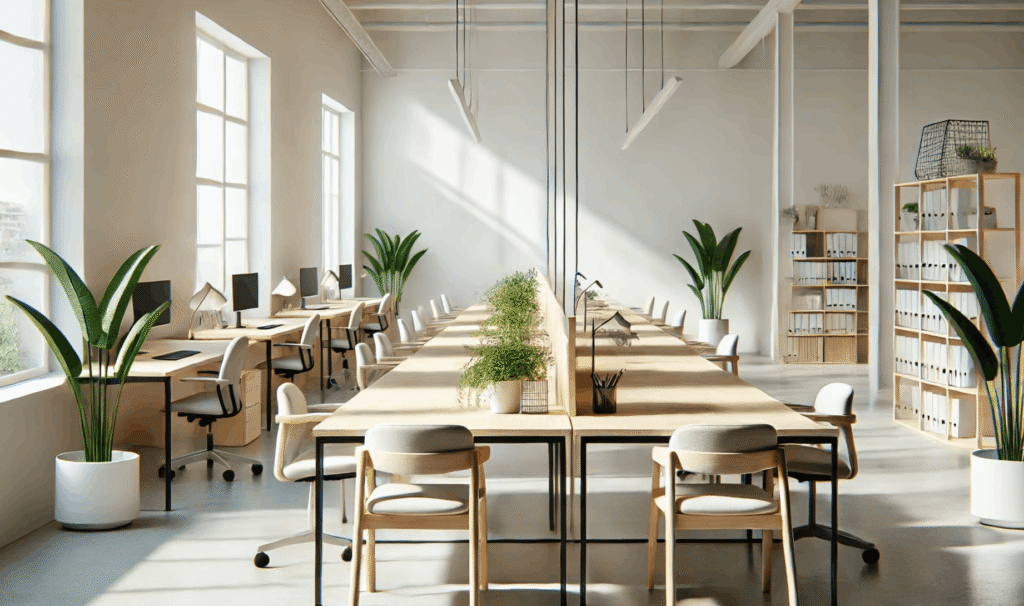 stort lyst kontor