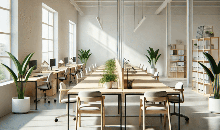 stort lyst kontor